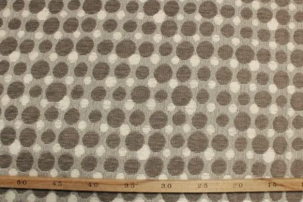 Jacquard Gobelin - Grey and White Dots
