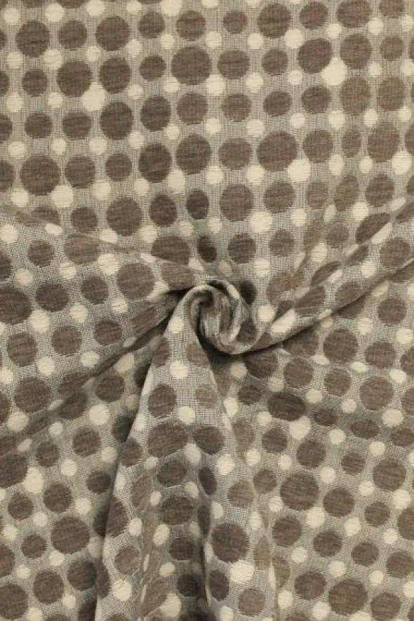 Jacquard Gobelin - Grey and White Dots