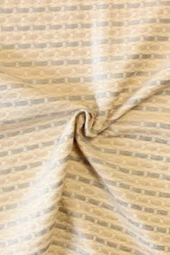 jacquard gobelin - Grey/Beige Stripes on Creme