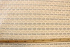 jacquard gobelin - Grey/Beige Stripes on Creme