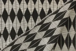 Jacquard Gobelin - Off White/Black Design