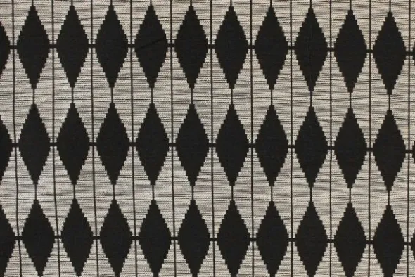 Jacquard Gobelin - Off White/Black Design