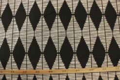 Jacquard Gobelin - Off White/Black Design