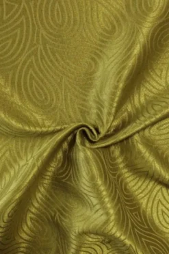 jacquard gobelin - Warm Lime Green Leaves
