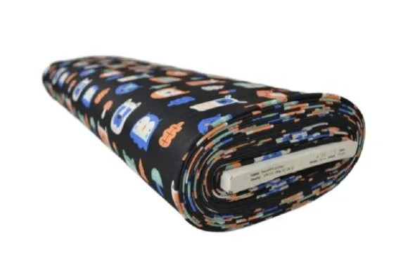 Jogging - Orange/Blue Wood Animals on Black