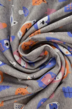 Jogging - Pink/Blue Wood Animals on Grey