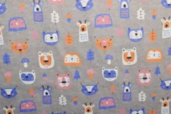 Jogging - Pink/Blue Wood Animals on Grey