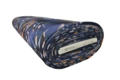 Jogging - Printed Palm Leaves on Dark Blue