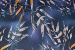 Jogging - Printed Palm Leaves on Dark Blue