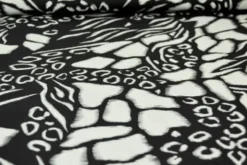 Katoen - Animal Spots and Stripes Black and White