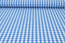 Katoen - Boerenruit - Groot 6.5mm - Blauw