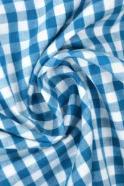 Katoen - Boerenruit - Groot 6.5mm - Blauw