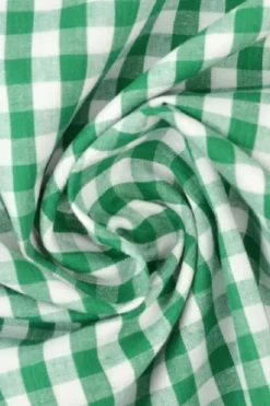 Katoen - Boerenruit Groot 6.5mm - Groen