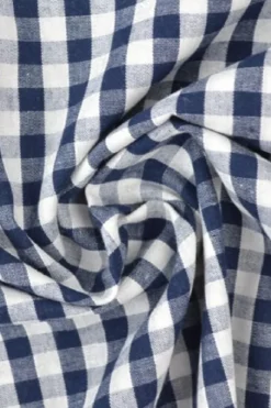 Katoen - Boerenruit Groot 6.5mm - Navy
