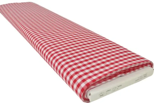 Katoen - Boerenruit Groot 6.5mm - Rood