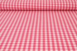 Katoen - Boerenruit Groot 6.5mm - Zacht Rood
