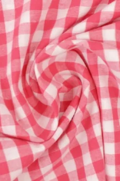 Katoen - Boerenruit Groot 6.5mm - Zacht Rood
