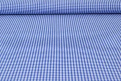 Katoen - Boerenruit Klein 2.5mm - Blauw