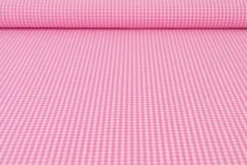 Katoen - Boerenruit Klein 2.5mm - Roze