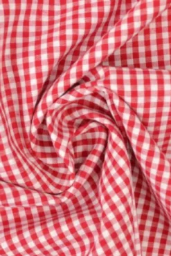 Katoen - Boerenruit Klein 2.5mm - Rood