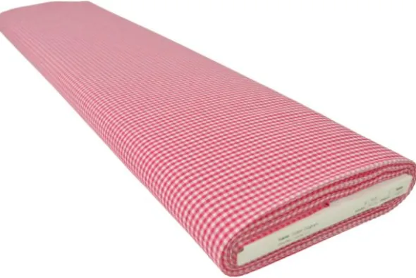 Katoen - Boerenruit Klein 2.5mm - Zacht Rood