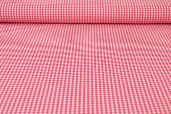 Katoen - Boerenruit Klein 2.5mm - Zacht Rood