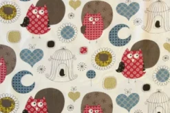 Katoen Canvas - Big Owls and Birdcages