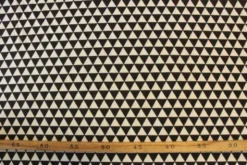 Katoen Canvas - Small Triangles Black/Beige