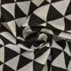 Katoen Canvas - Triangles White/Black