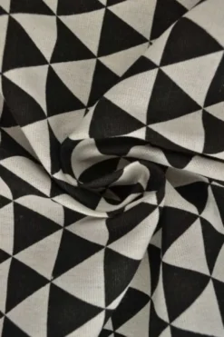 Katoen Canvas - Triangles White/Black