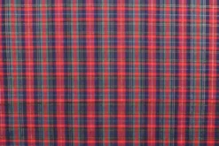 Katoen - Rood/Blauwe Ruit met zilver lurex