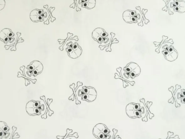 Katoen - Skulls White