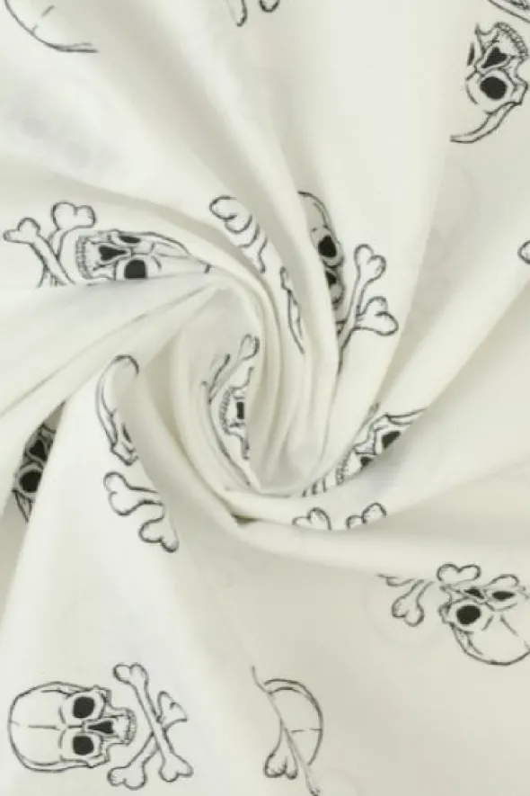 Katoen - Skulls White