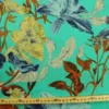 Katoen - Spring Flowers on Turquoise