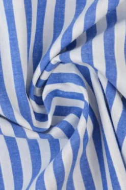 Katoen - Strepen Groot 6.5mm - Blauw