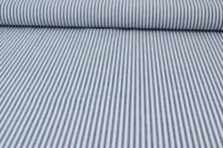 Katoen - Strepen Klein 2.5mm - Navy