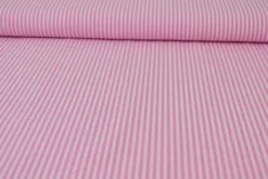 Katoen - Strepen Klein 2.5mm - Roze