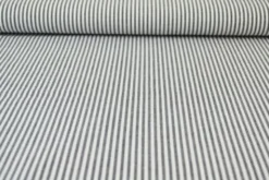 Katoen - Strepen Klein 2.5mm - Zwart
