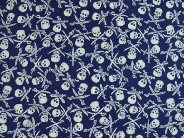 Katoen - Tiny Skulls Navy