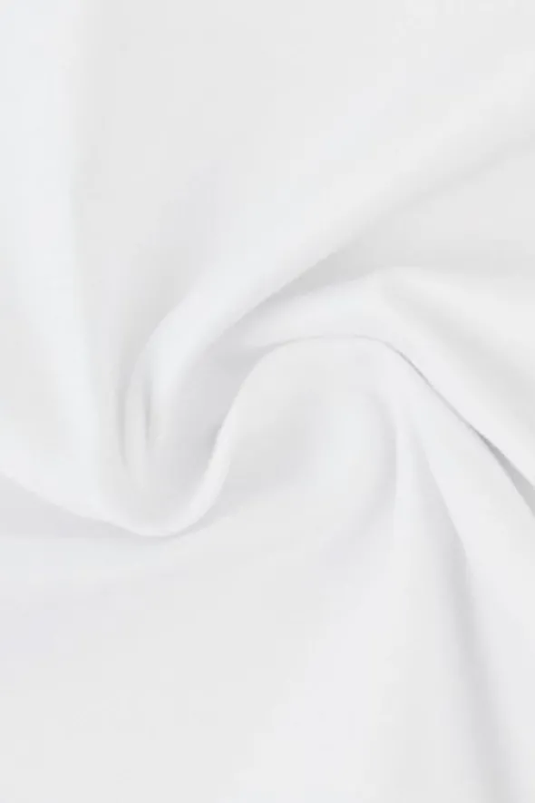 Keperkatoen Stretch-00 - Wit