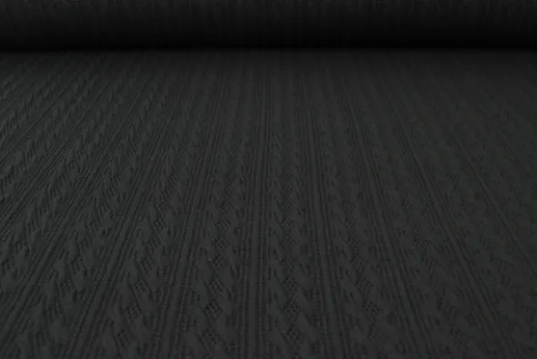 Knitted Cable Jersey - Black