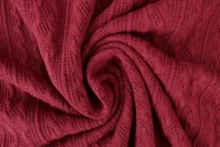 Knitted Cable Jersey - Bordeaux - 77