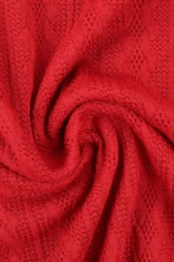 Knitted Cable Jersey - Red
