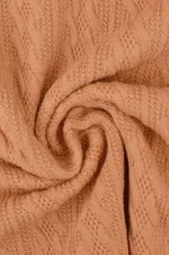 Knitted Cable Jersey - Vintage Salmon