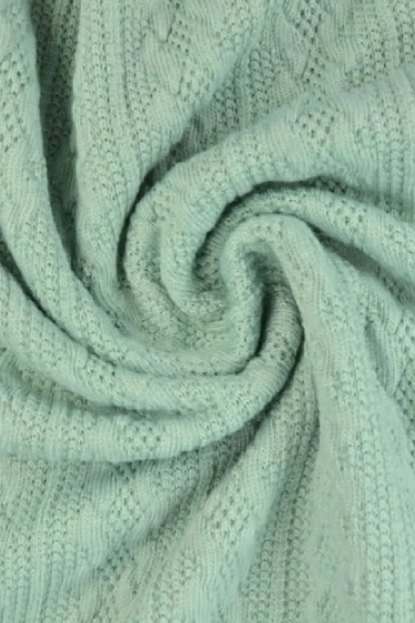 Knitted Cable Jersey - Vintage Green