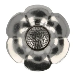 Knoop Bloem Verwisselbaar Hart - 37.5 mm - Silver