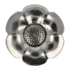 Knoop Bloem Verwisselbaar Hart - 20mm - Silver