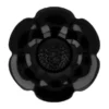 Knoop Bloem Verwisselbaar Hart - 25mm - Black