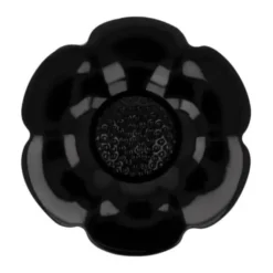 Knoop Bloem Verwisselbaar Hart - 25mm - Black