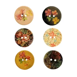 Knoop Floral Roze - 40mm